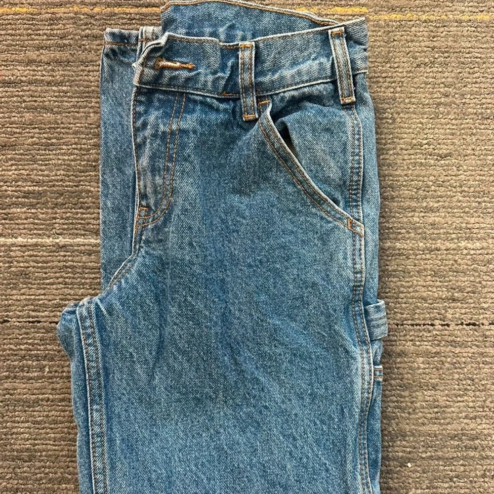 Brandy Melville Cargo Blue Straight-Leg Jeans - Picture 2 of 4